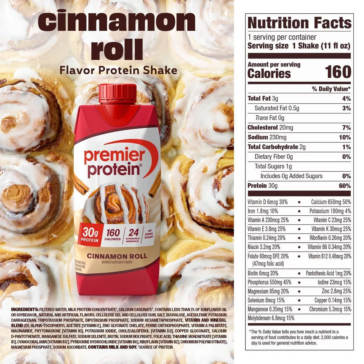 Premier Protein Nutritional Shake - Cinnamon Roll