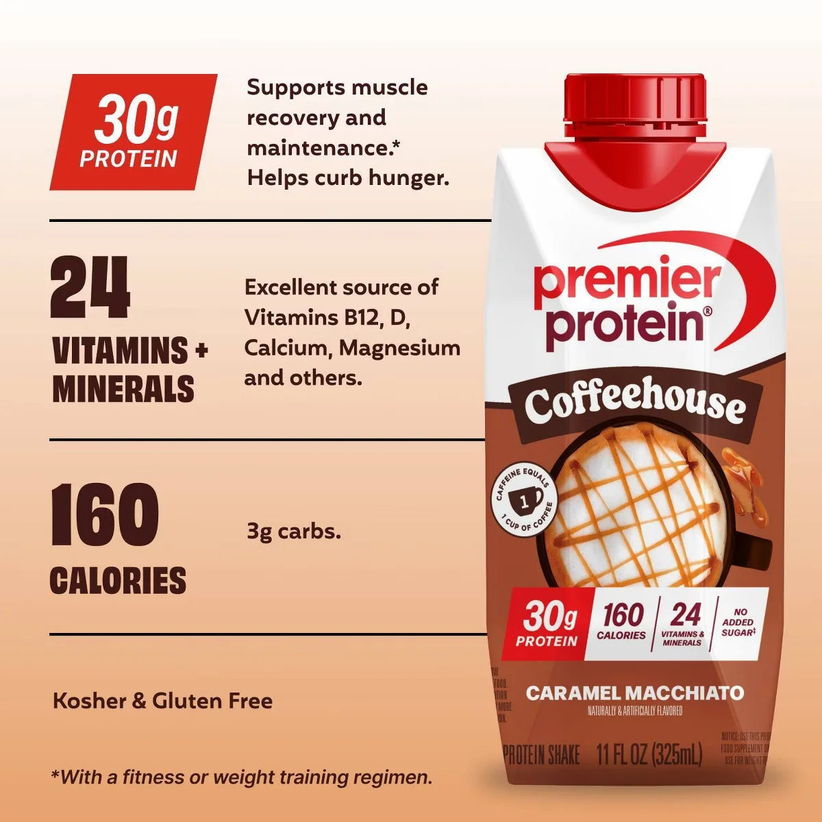Premier Protein Caramel Macchiato Ready to Drink Protein Shake - 4pk/44oz