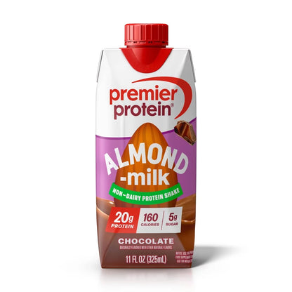 Premier Protein Almond Milk Non-Dairy Chocolate Protein Shake - 11 fl oz/4pk: Keto Certified, Gluten-Free, Whey Protein, 20g Protein