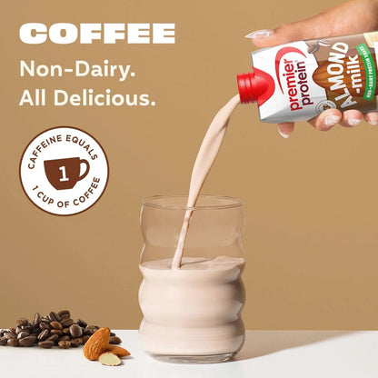 Premier Protein Almond Milk Non-Dairy Coffee Caffeinated Protein Shake - 11 fl oz/4pk: Keto Certified, Gluten-Free