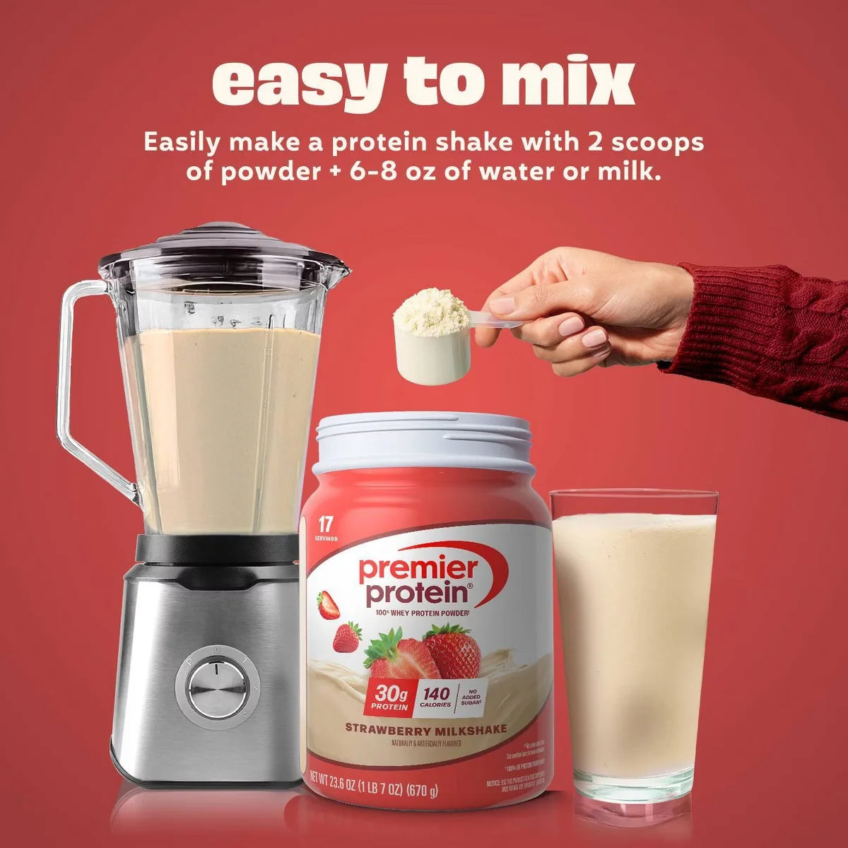 Premier Protein Strawberry 17 Serve Protein Shake - 4pk/23.6oz