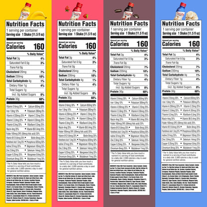 Premier Protein Nutritional Shake Variety Pack Non-Caffeinated - 11.5 fl oz/8pk: Keto Certified, Gluten-Free, 30g Milk Protein, Ready to Drink