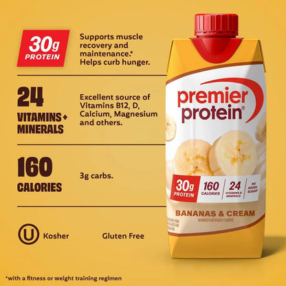 Premier Protein Nutritional Shake - Bananas & Cream