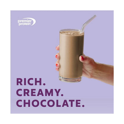 Premier Protein Plus Fiber Powder - Chocolate - Whey Protein - 26.4oz/17 Servings