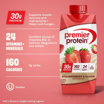 Premier Protein Nutritional Shake - Strawberries & Cream