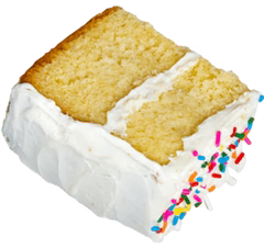 Slice of birthday cake