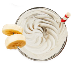 Bananas and cream shake