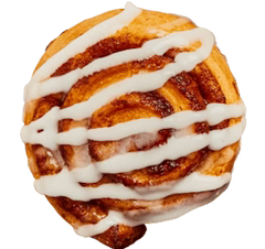 A cinnamon roll